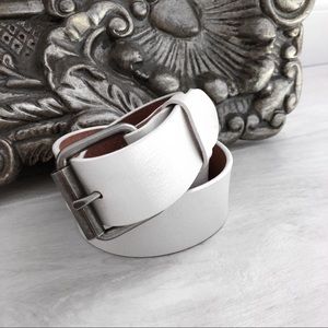 🆕DOWNTOWN White Leather Belt